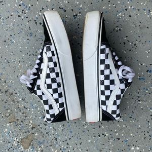 Checkered platform vans. Womens 8.5. Like new. Worn once or twice.